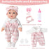BDDOLL 12'' Playset 36 Baby Doll and Clothes Accessories with Feeding Bottle Pacifier First Baby Dolls for Toddlers