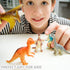 OuMuaMua Dinosaur Toys, Mini Figure Set Including T-rex and Stegosaurus, 78 Pack for Kids