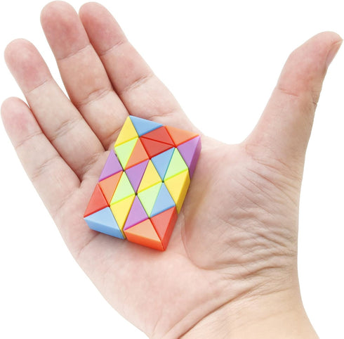 Ganowo 30pcs Party Favors, Fidget Snake Cube Mini Twist Puzzle for Kids 4-12, Goodies Bag Filler