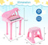 31 Costzon Kids Piano, Key Mini Grand Piano Toy Keyboard with Microphone, Stool & Lights, Portable Electronic Piano