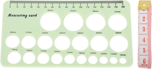 Nurnesy Nipple Ruler, Flexible Silicone Breast Flange Measurement Tool for Breast Pump Flange