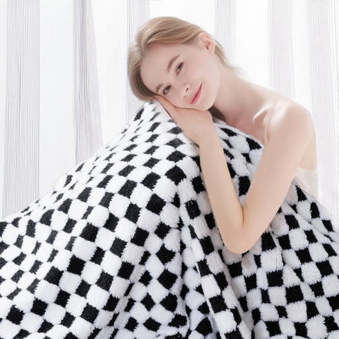 Soft Checkered Baby Blankets, Unisex, Breathable Gender Neutral, 30” X 40”