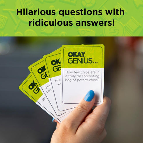 PlayMonster Okay, Genius… Fun Family Card Game for Teens & Friends - Share Your Opinions!