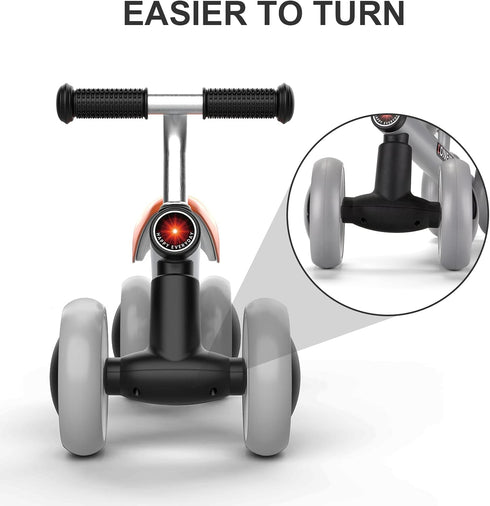 Baby Balance Bike for 1 Year Old - Toddler Bike with No Pedal & Silent Wheels, Ride-On Toy Gift for Boys Age 1-3