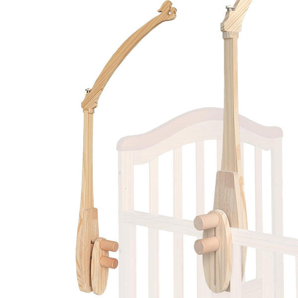 Tuiiopoli Baby Crib Mobile Arm - Double Wooden Screw Anti-Slip Reinforcement Hanger Crib