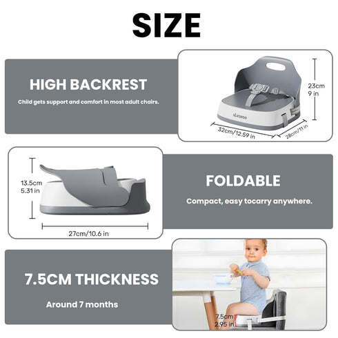 6 3 15 UBRAVOO Baby Booster Seats, Portable High Chairs for Babies and Toddlers, HighChair for Baby from Months