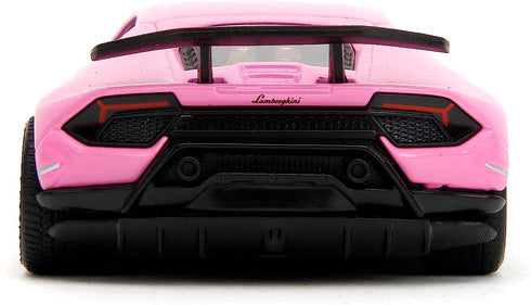 Pink Slips 1:32 Die-Cast Car, W1 Lamborghini Huracán Performante Toys for Kids and Adults in Glossy Pink