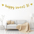 Happy Sweet 16 Banner - Gold Glitter Happy 16th Birthday Party Decorations, Cheer to 16 Years