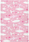 KICPOAY Airplanes Clouds Star Pink Fitted Crib Sheets Stretchy Portable Playard Sheets for