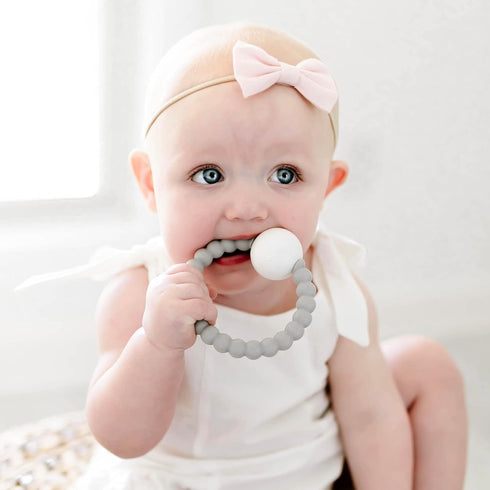 Ryan & Rose Cutie Teether Rattle (Grey)