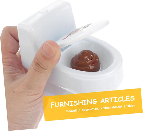 3pcs Mini Closestool Toy - Water Spray Toy for Kids, Novelty Mini Toilet Playset for Dollhouse Decorations