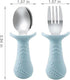 6-in-1 Set PandaEar Stainless Steel Baby Feeding | Divided Suction Plate, Bowl, Sippy Cup with Straw, Bib, Spoon & Fork