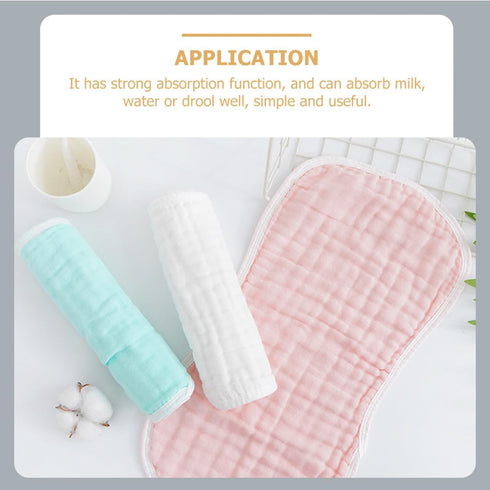 HEALSOPTHY 5Pcs Burp Cloths Newborn Cotton Burping Cloths Soft Absorbent Feeding Washcloths for Boys