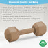 Giftty Baby Dumbbell Toy - Durable Silicone Infant Rattle Teething Toy, Toddler Sensory Weight, Sandy Brown (1pcs)