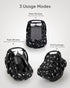 2 Summer Car Seat Cover Baby Boy, Infant Car Seat Canopy Outdoor, Layers with Mesh and Sun Shade Window for Winter
