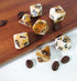 Coffee DND Dice Set of 7 – Polyhedral Dice for TTRPGs, Dungeons and Dragons, COC, MTG, and Table Games (Cappuccino)