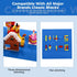 Classic Baseplates Building Plates-8 Pack 10" x 10" Building Boards,100% Compatible with All Major Brands and Activity Table, Creative Building Platforms Mats for Toy Bricks,Blue
