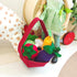 Felt Food Vegetable Set, Toddler Vegetable Basket with Soft Plush Pretend Play Food, Carrier, for Ages 3+