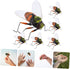 6pcs High Simulation Insect Bee Figures, Realistic Bee Educational Plaything, Cake Topper, Lawn Ornament