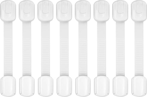 Define Essentials Child Safety Cabinet Locks, 8-Pack, Easy Install with 3M Adhesive, No Screws