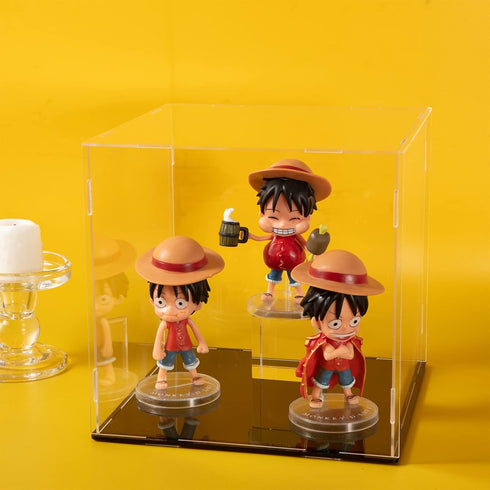 Clear Self-Assembly Acrylic Display Case Transparent Dust Proof Protection Showcase for Figurine Toys (8 x 8 x 8 Inch)