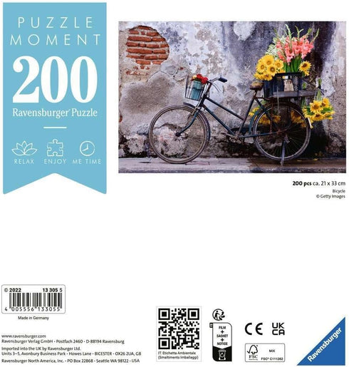 Bicycle Puzzle Moment: 200-Piece Premium Jigsaw Puzzle for Adults and Kids by Ravensburger