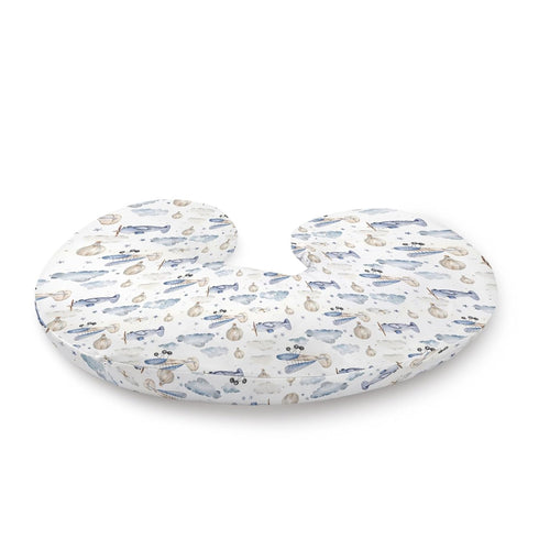 KuphiL10C Plane Cloud Star Pattern Nursing Pillow Cover, Unisex Hot Air Balloon Transportation Theme Removable