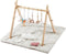 little dove Baby Gym with Mat, Wooden Play Gym with 9 Sensory
