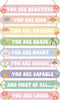 MONALET Pastel Cute Inspirational Motivational Wall Art Decor for Girls Room Nursery Baby