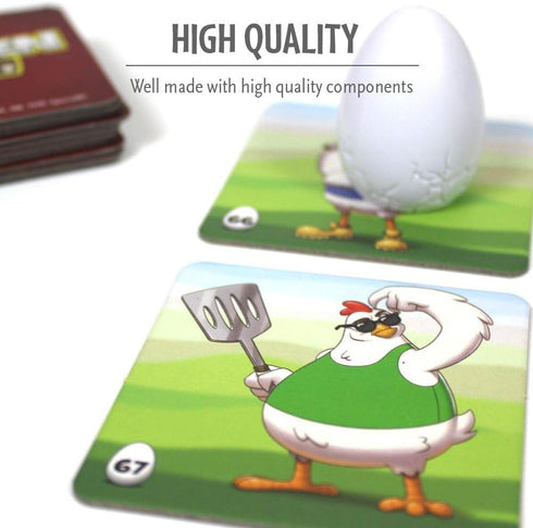 ThinkFun Chicken War Game, Strategic Board Game with Fun Theme and Hilarious Artwork for Game Nights