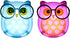 2 PCS Owl LED Plug in Night Light for Kids, Auto Controlled Nightlights for Baby Nursing (Blue+Pink)