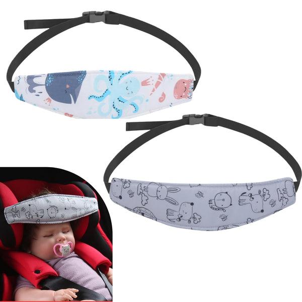 PandaEar 2 Pack Baby Head Support for Car Seat, Neck Relief Headrest Strap for Toddler Kids Children, Stroller