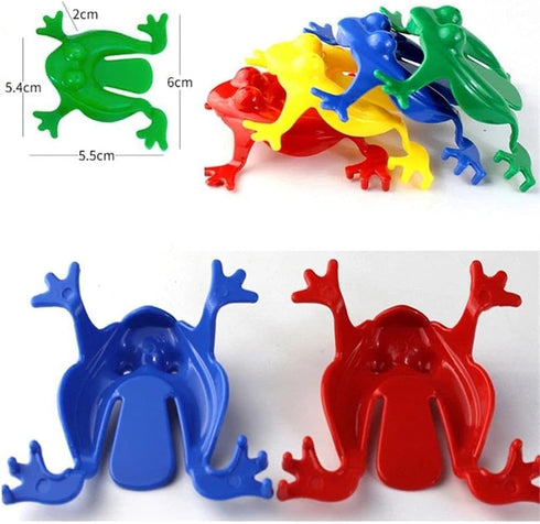 10 Pcs Multicolor ABS Jumping Frog, Colorful Bounce Fidget, Creative Stress Reliever Educational Gags and Joke Toys