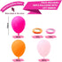 60PCS 12 inch Kelfara Pink and Orange Balloons Orange Hot Pink Light Pink Latex Balloons with Ribbons for Birthday Baby