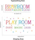 Playroom Share Imagine Laugh Wall Sticker, Colorful Stars Inspirational Quote Decals for Classroom Nursery