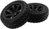 75mm/2.95'' Rubber Tires & Plastic Wheel Rims, 12mm Hex w/Foam Compatible with HSP Tamiya HPI Kyosho 1/10 1/12 On-Road
