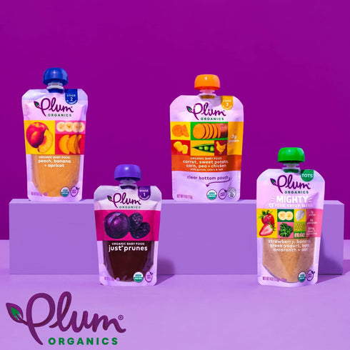 Plum Organics Mighty Builder Organic Toddler Food, Mango, Banana, White Bean, and Chia, 4 oz Pouch (Pack of 12)