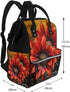 KHIRY Backpack Mummy Backpack Diaper Bag Nappy Baby Bag Donut and Cupcake Multifunction Changing Bags for Travel, Red