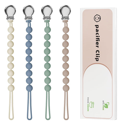 Loviomad Pacifier Clips for Baby Boy- Silicone Paci Clip for Philips Avent Soothie
