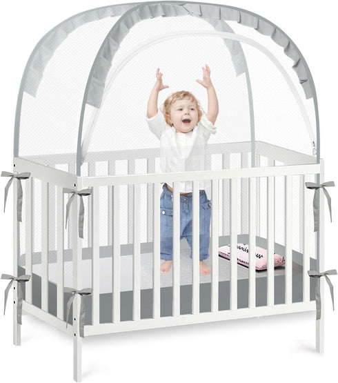 PandaEar Pop Up Crib Tent to Keep Baby from Climbing Out, Breathable