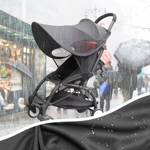 Universal Baby Stroller Sun Shade, Anti-UV Rain Shade Canopy Cover, Blackout Blind for Strollers, Car Seat, Pram