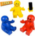 4" Fun Colorful Squeezable Smile Face Guy Phone Holders (3 Pack) - Fun Desk Decor, Stress Relief Ball, Foam Fidget Toy