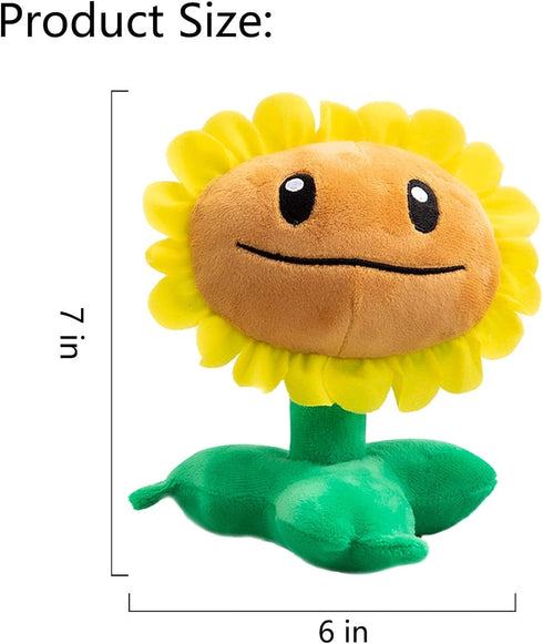 Maikerry 1 PC Plush Toy Doll, PVZ Stuffed Figure Sunflower, Great Gifts for Kids and Fans