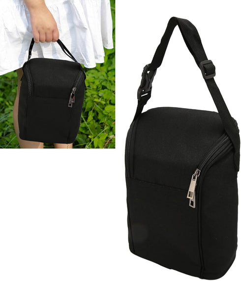 Insulated Leakproof Baby Bottle Bag with Detachable Hook - Black