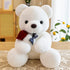 9.8'' Teddy Bear with Rose, Soft Plush Doll, Valentines Day Gifts for Her/Girlfriend Mom Kids (White)