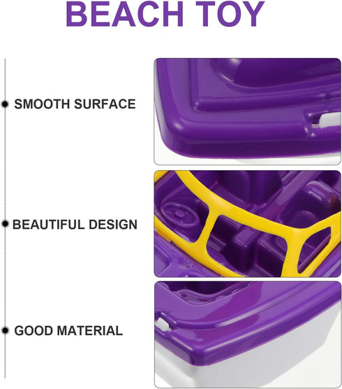 11" Floating Toy Boat for Bathtub & Pool - Plastic Toddler Tub Toy with Non-Scratch Color Learning Sensory Water Play