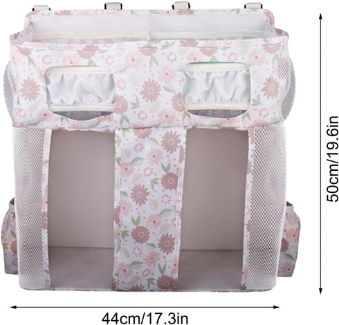 Generic Bedside Storage Organizer - Bedside Pockets Organizer For Cribs, Multi-Compartment Diapers Bag Large Capacity