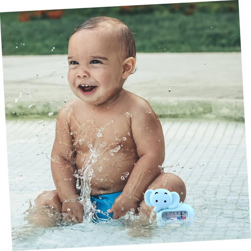 LIFKOME 2 Piece Cartoon Elephant Bath Thermometer - Safe Water Measurement for Kids