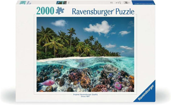 Ravensburger A Dive in The Maldives 2000 Piece Jigsaw Puzzle with Unique Softclick Technology for Adults & Kids