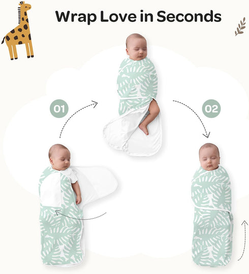 Momcozy 0-3 2-Pack, Swaddles for Newborns, Quiet Fastener Swaddle Suitable for Infant Months, New-Parent-Friendly Sleep